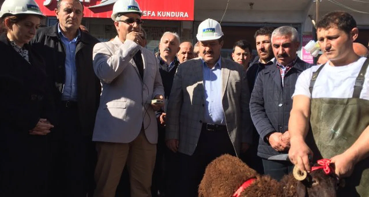 Kelkit’te doğalgaza ilk kazma dualarla vuruldu