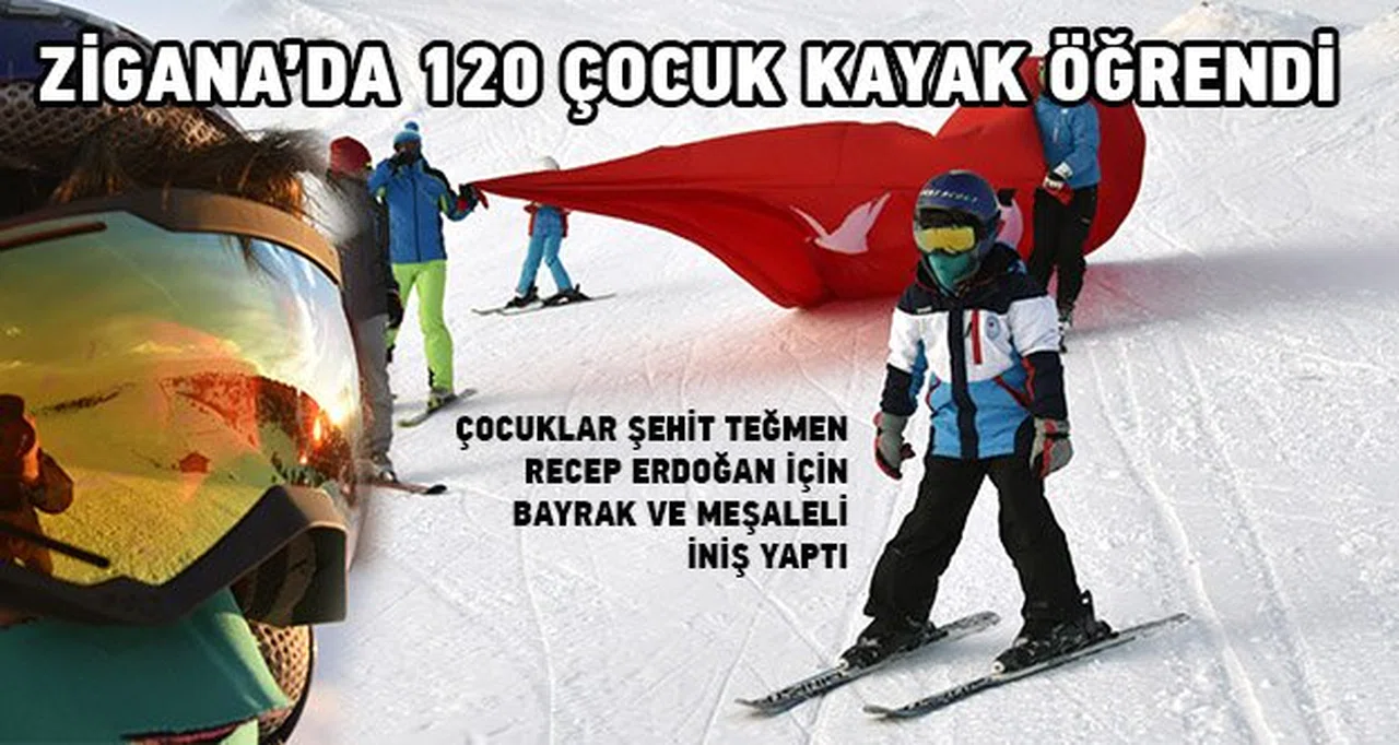 Gümüşhane’de Yarıyıl Tatilinde 120 Çocuk Kayak Öğrendi