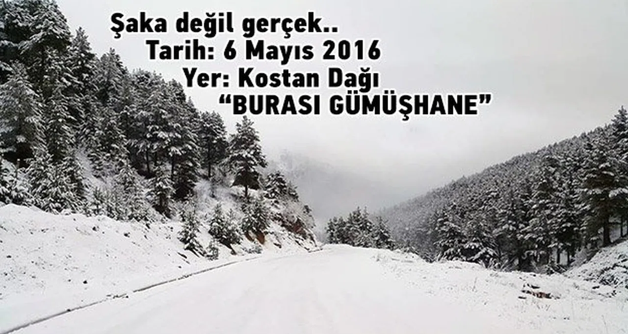 Şaka değil gerçek: Gümüşhane'ye bu gece kar yağdı