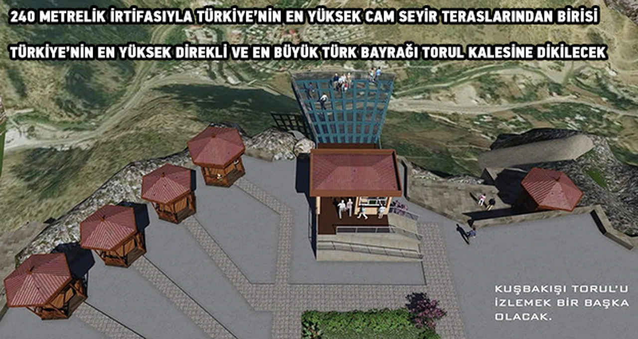 Torul Kalesinin cam seyir terası ihale edildi