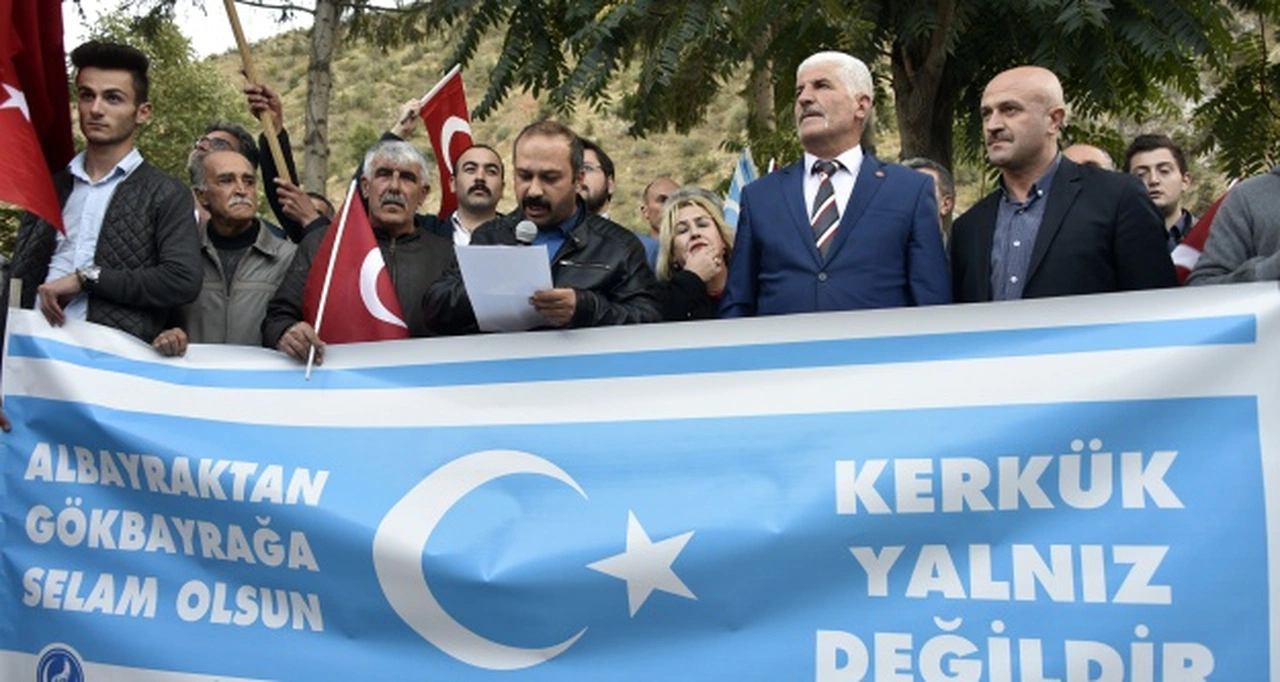 Ülkü Ocakları ‘Bir gece ansızın gelebiliriz’ sloganlarıyla Kerkük yürüyüşü düzenledi