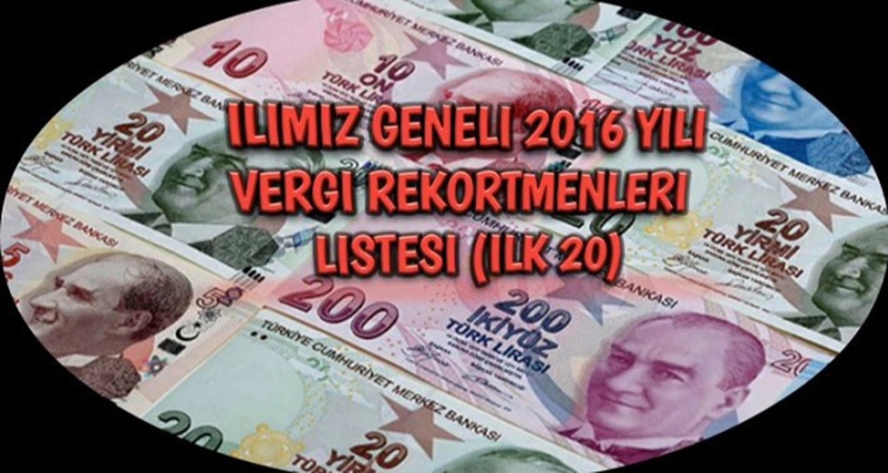 Vergi rekortmenleri belli oldu