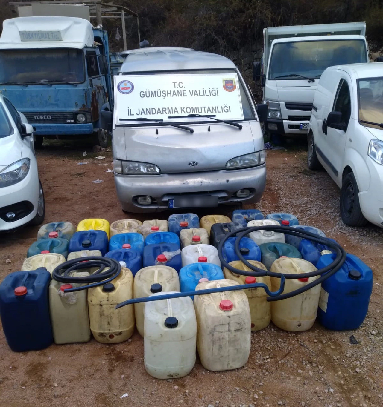 Gümüşhane'de motorin hırsızlarına suçüstü: 2 tutuklu