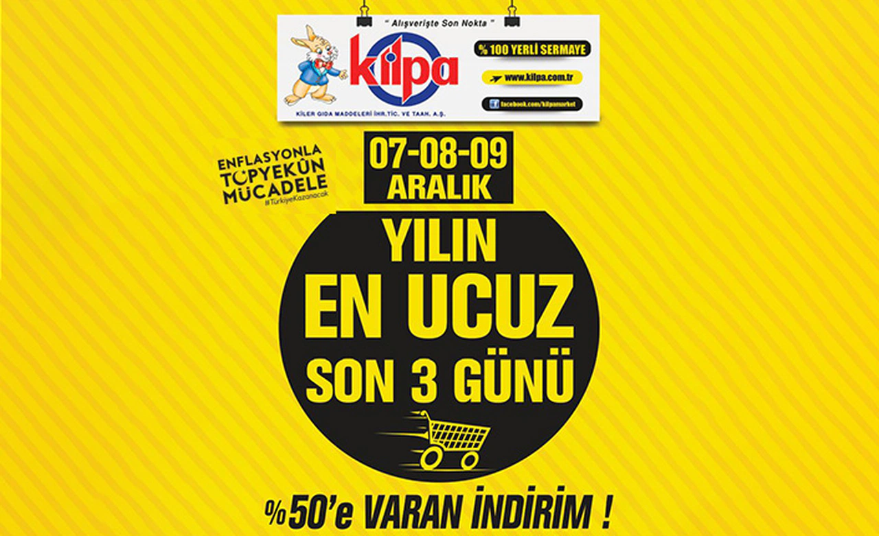 Yılın en ucuz son 3 günü KİLPA’da