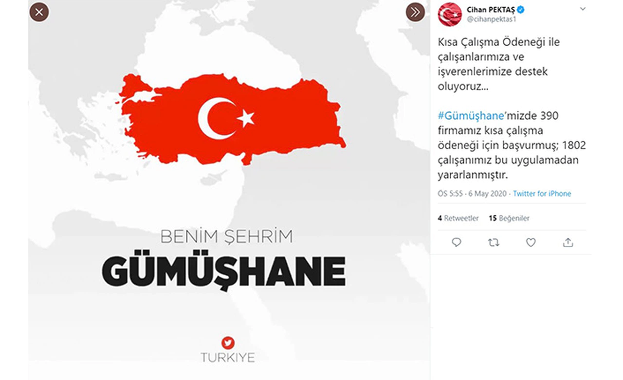 Gümüşhane’de bin 802 kişi kısa çalışma ödeneğinden faydalandı