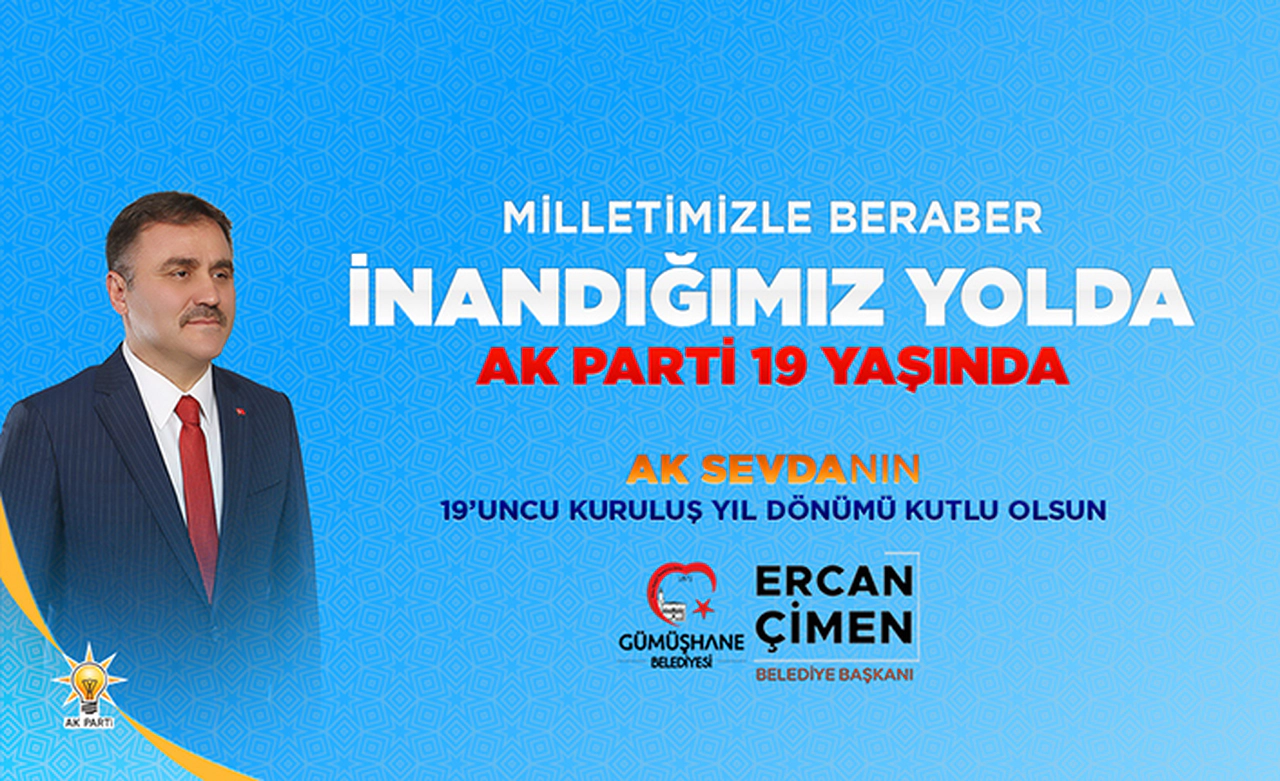 Başkan Çimen’den AK Parti'nin 19’uncu kuruluş yıldönümü kutlama mesajı