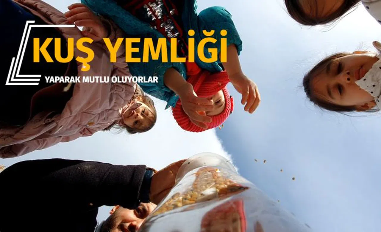 Gümüşhane’de çocuklar kuş yemliği yaparak mutlu oluyor