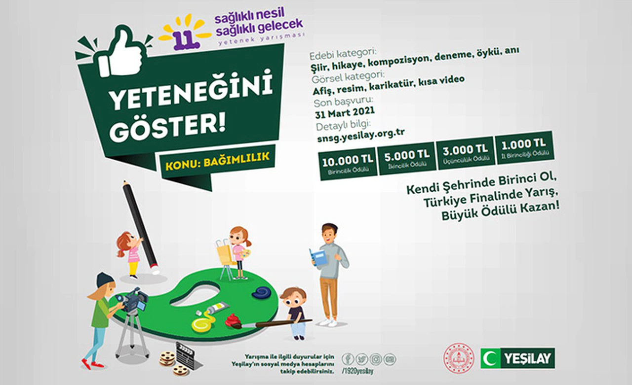 Yeşilay’ın Sağlıklı Nesil Sağlıklı Gelecek Yarışması başladı