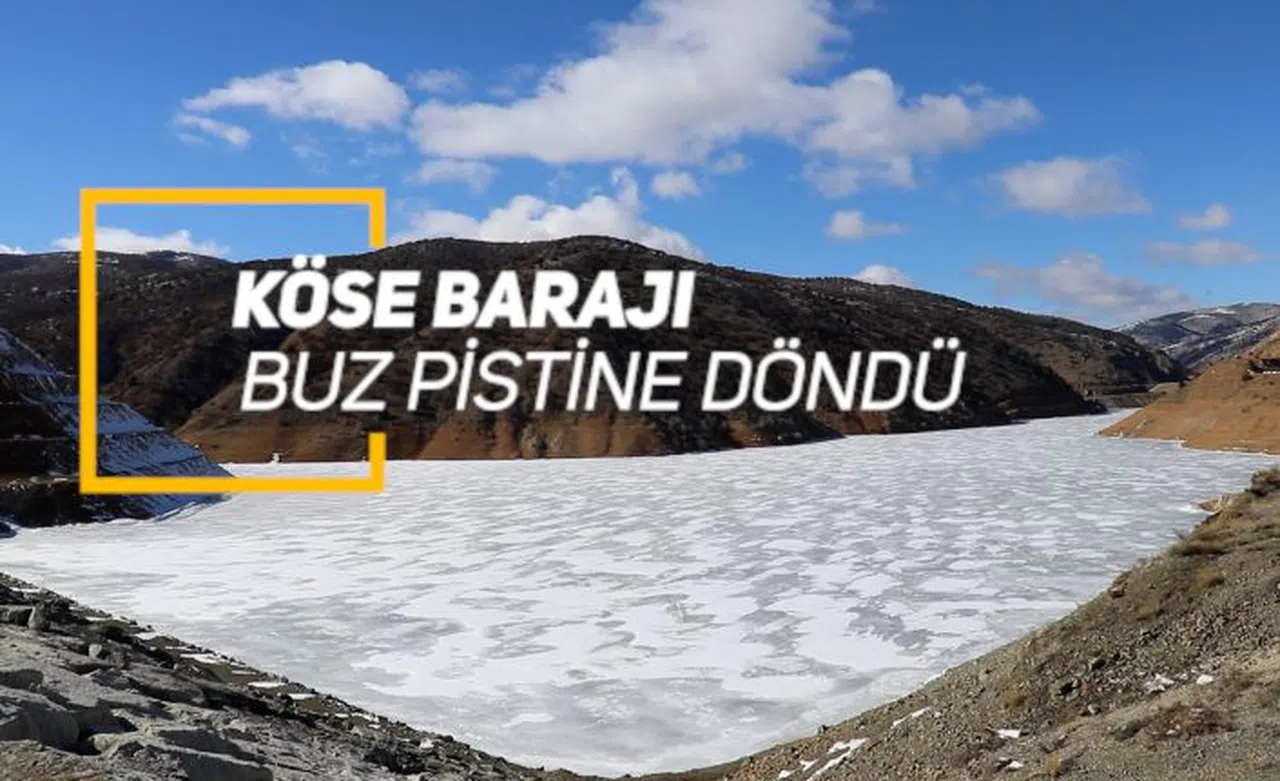 Gümüşhane’de soğuk hava baraj gölünün tamamını dondurdu