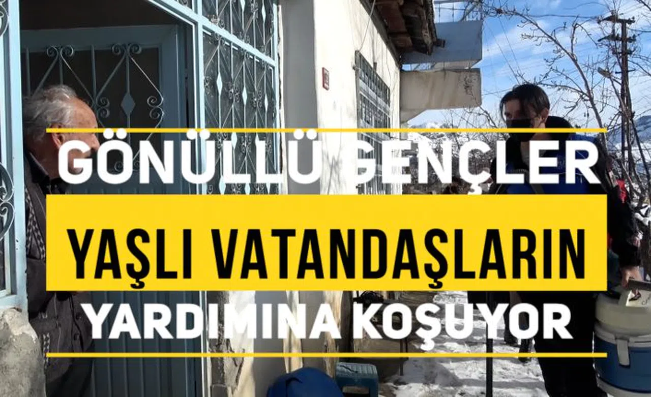 Gönüllü gençler yaşlı vatandaşların yardımına koşuyor