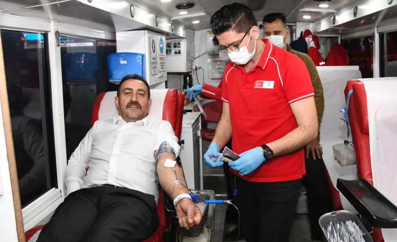 Vatan için can verenler bu kez kan verdi