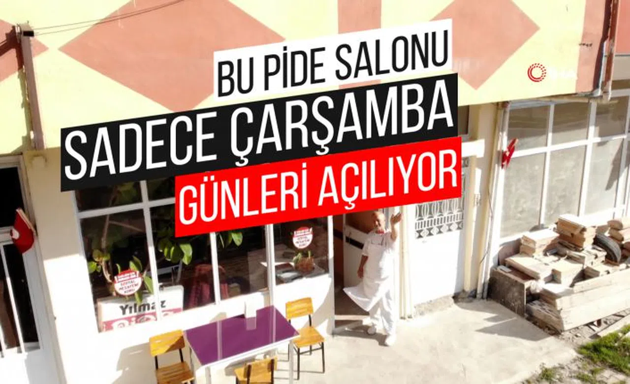 37 yıldır pide salonu işleten yaşlı çift sadece Çarşamba günleri hizmet veriyor