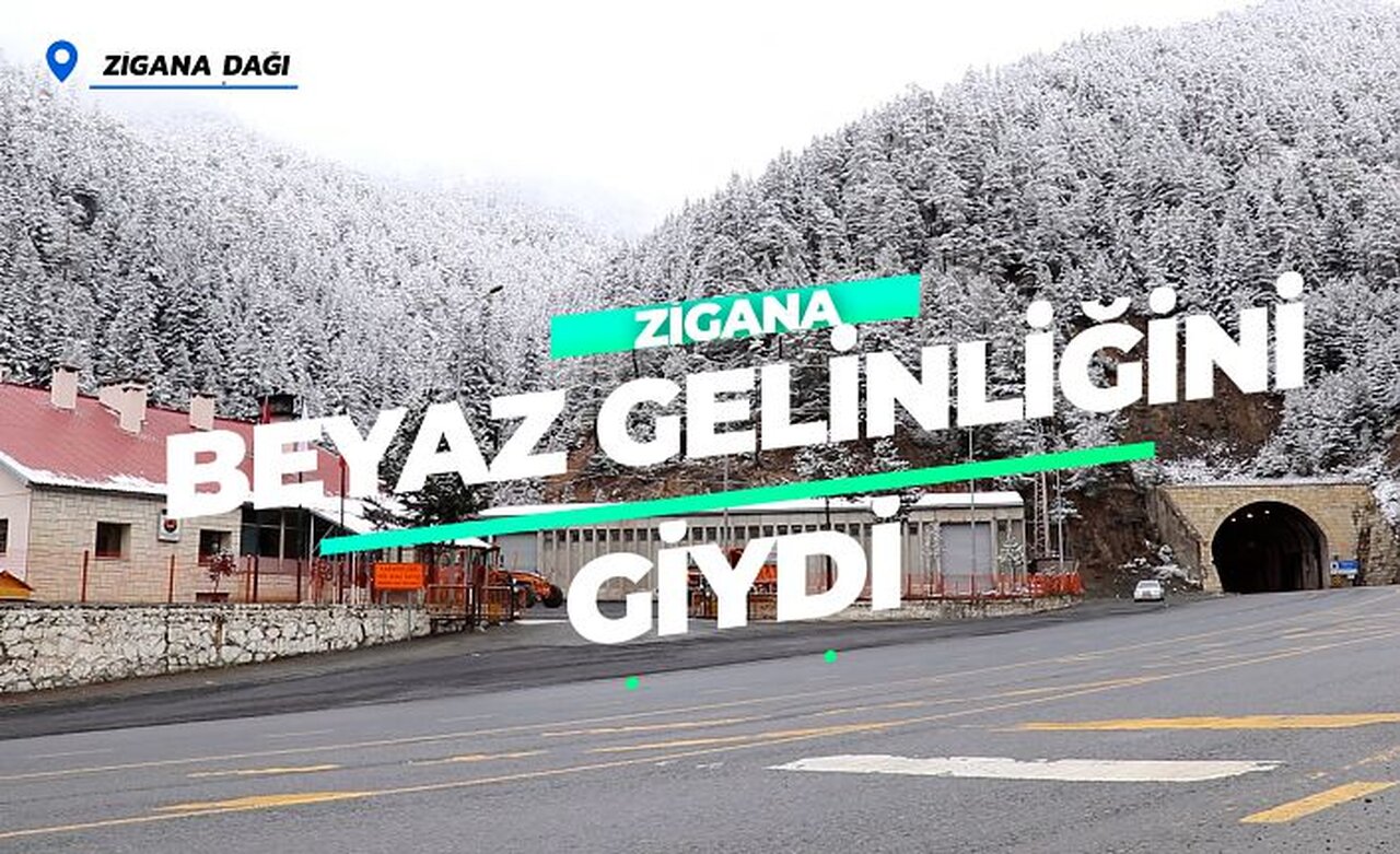 Zigana Dağı beyaz gelinliğini giydi
