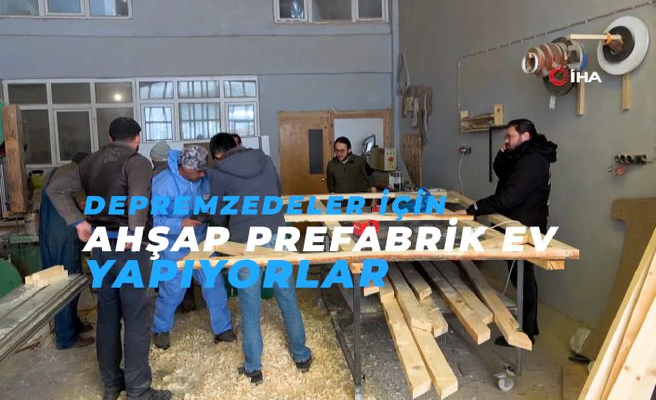 Gümüşhane’de üretilen ahşap prefabrik evler deprem bölgesine gönderilecek