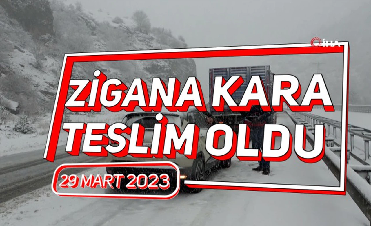 Zigana Geçidi kara teslim oldu, araçlar yolda kaldı