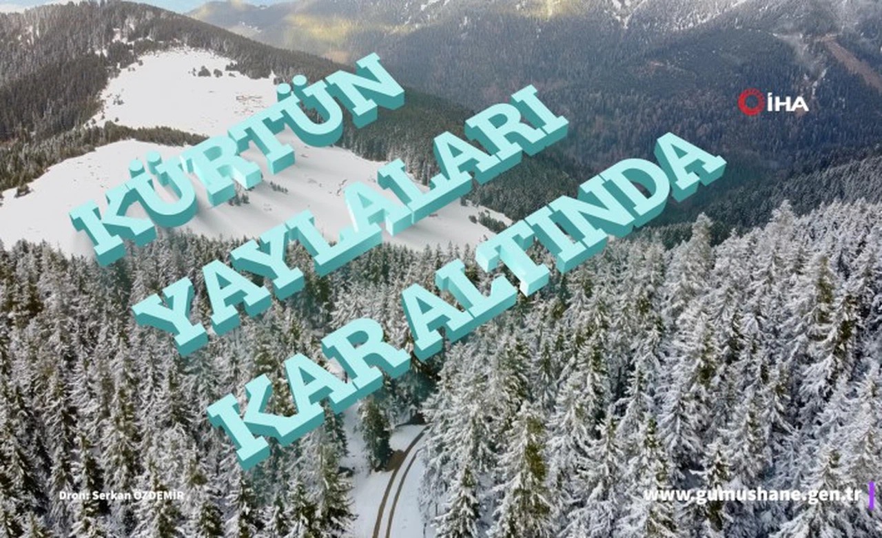 Gümüşhane yaylalarından Nisan ayında kar ve sis manzaraları