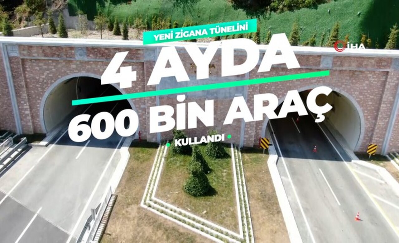 Yeni Zigana Tüneli’nden 4 ayda 600 binin üzerinde araç geçti