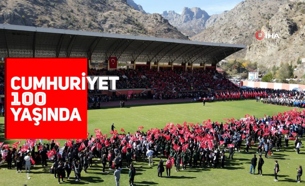 Gümüşhane’de Cumhuriyetin 100. yılı büyük bir coşkuyla kutlandı