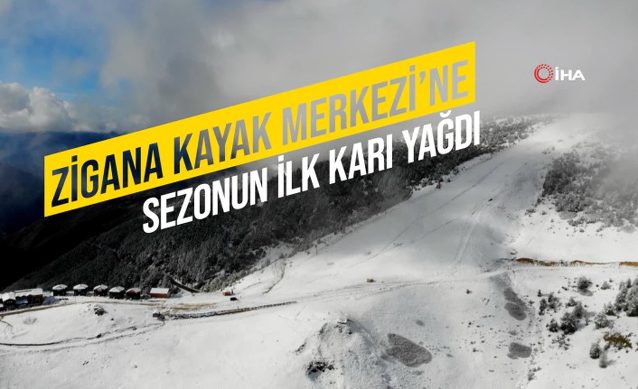 Zigana Kayak Merkezine sezonun ilk karı yağdı, eşsiz görüntüler ortaya çıktı