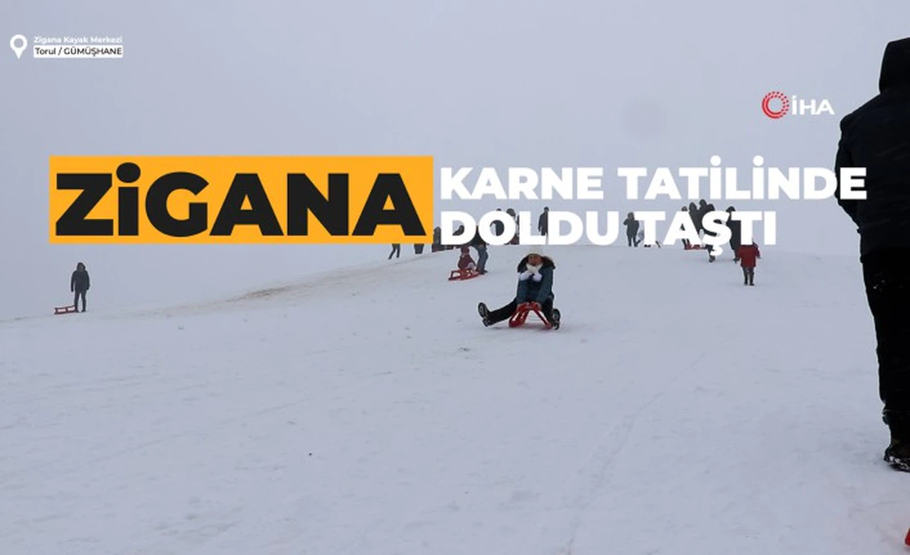 Zigana Kayak Merkezi karne tatilinde doldu taştı