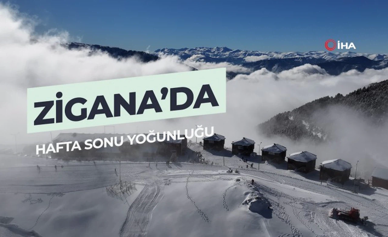 Zigana kayak merkezinde hafta sonu hareketliliği