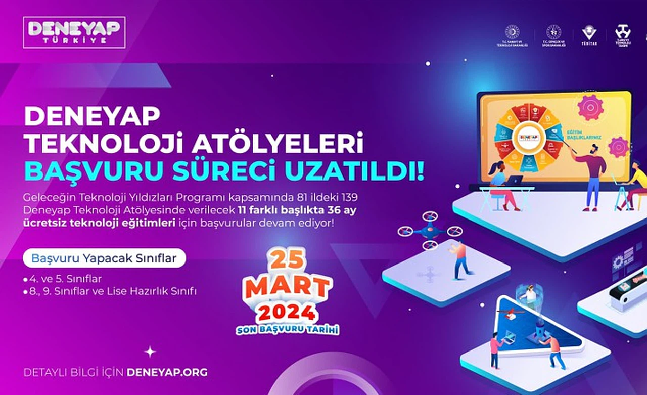 Deneyap Teknoloji Atölyeleri için son 3 gün