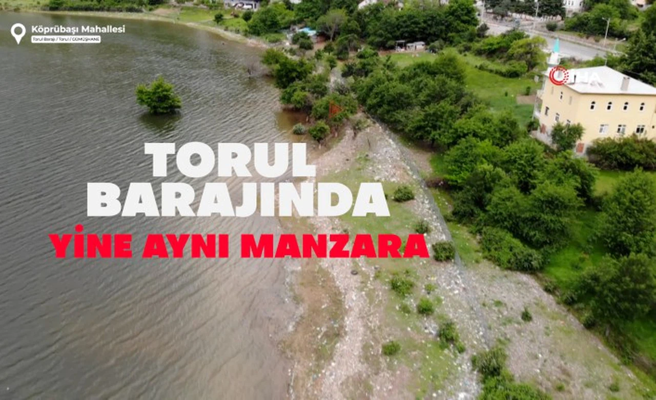 Torul Barajında yine aynı manzara