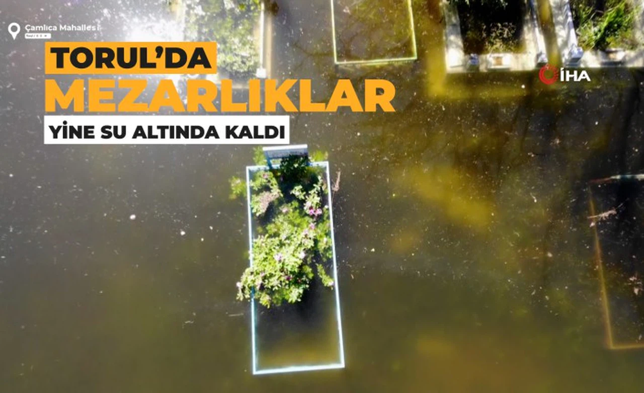 Torul’da baraj suları yükseldi mezarlıklar sular altında kaldı 