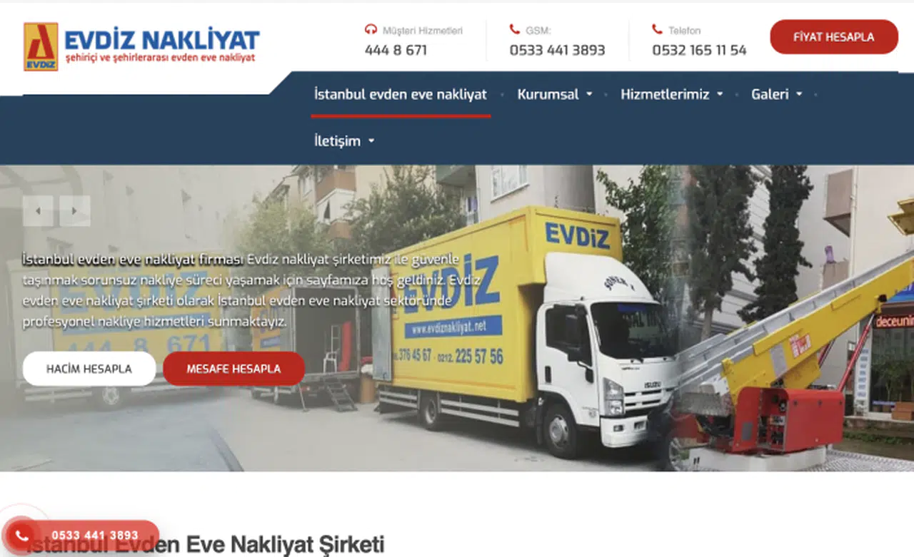 İstanbul Evden Eve Nakliyat Şirketi: Evdiz Nakliyat