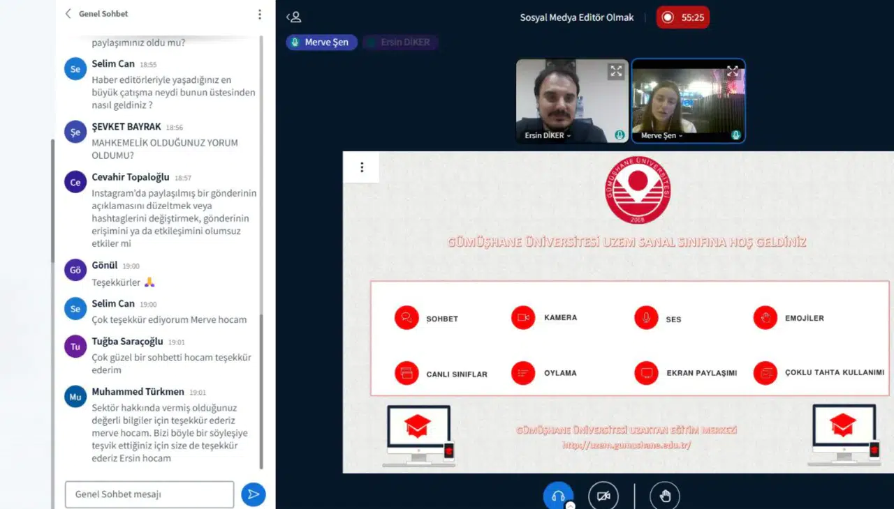 Gümüşhane Üniversitesi’nde “Sosyal Medyada Editörlük” Konulu Online Söyleşi Gerçekleşti