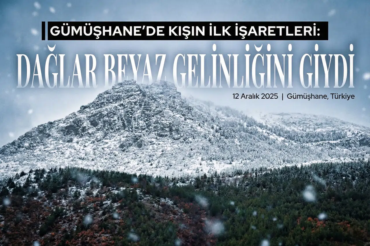 Gümüşhane'de kış kendini hissettirdi: Merkez yağmura doydu, zirveler beyaza büründü