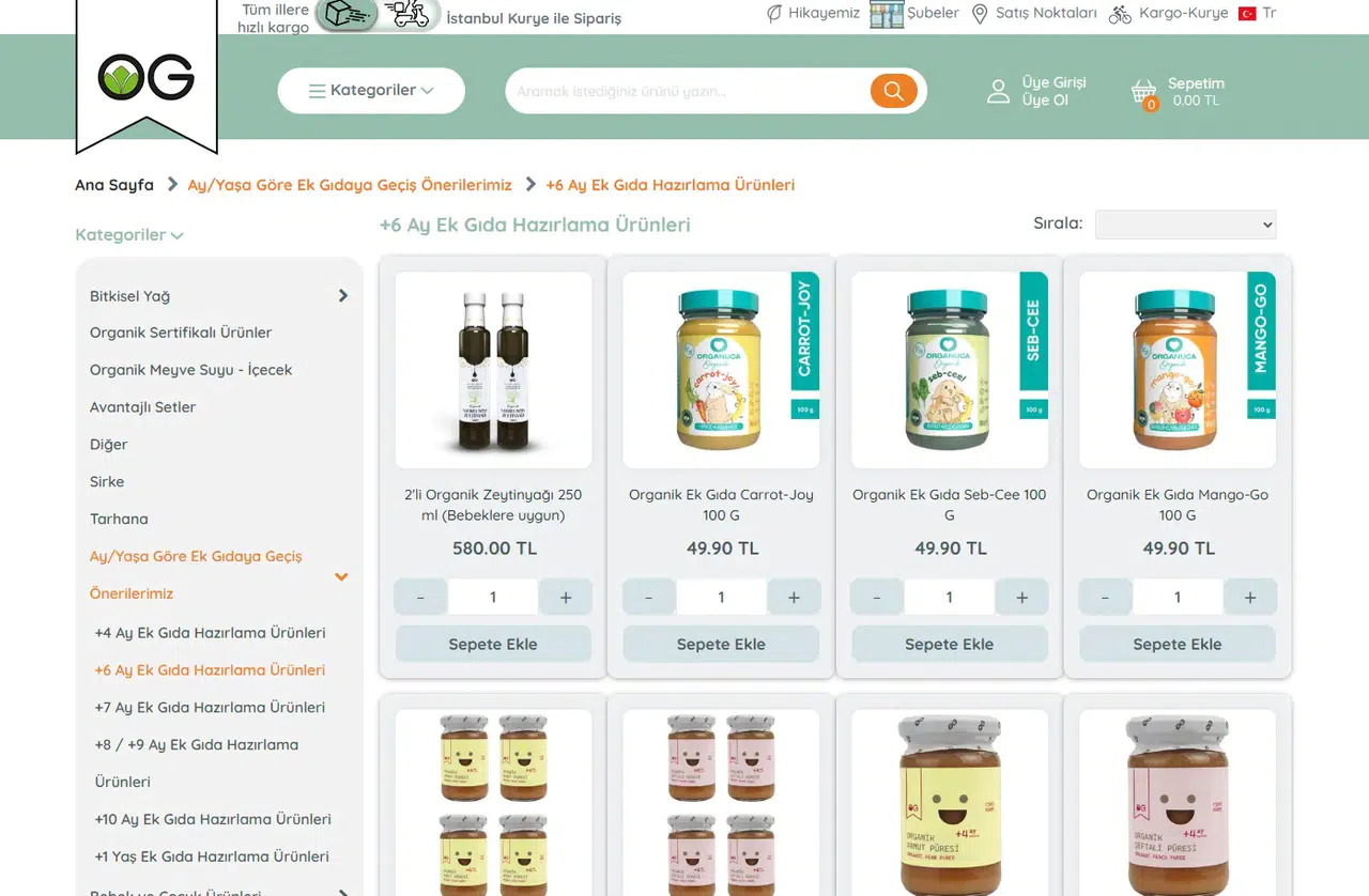 OGstore - 6 ay ek gıda