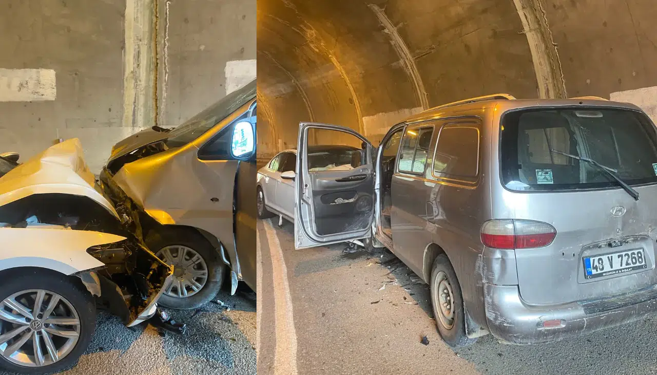 Kürtün’de tünel içinde iki araç kafa kafaya çarpıştı: 5 yaralı
