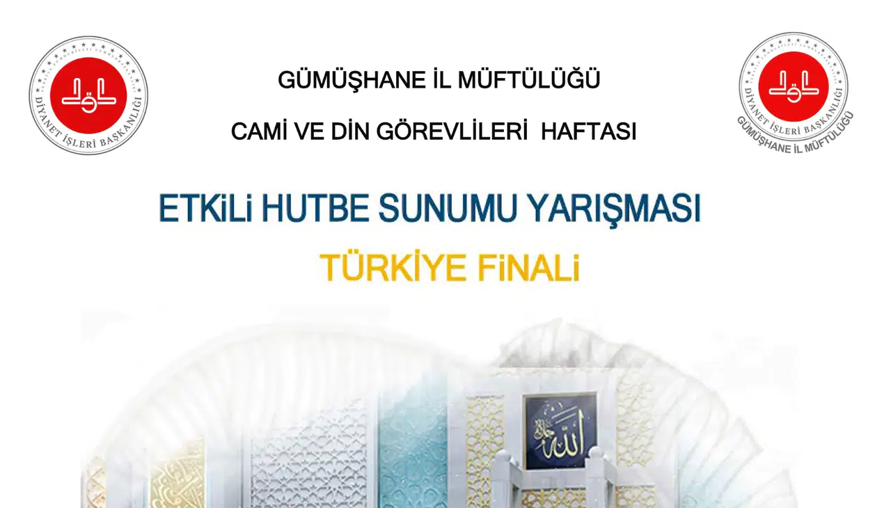 Gümüşhane’de “Etkili Hutbe Sunumu Yarışması” Türkiye Finali Yapılacak