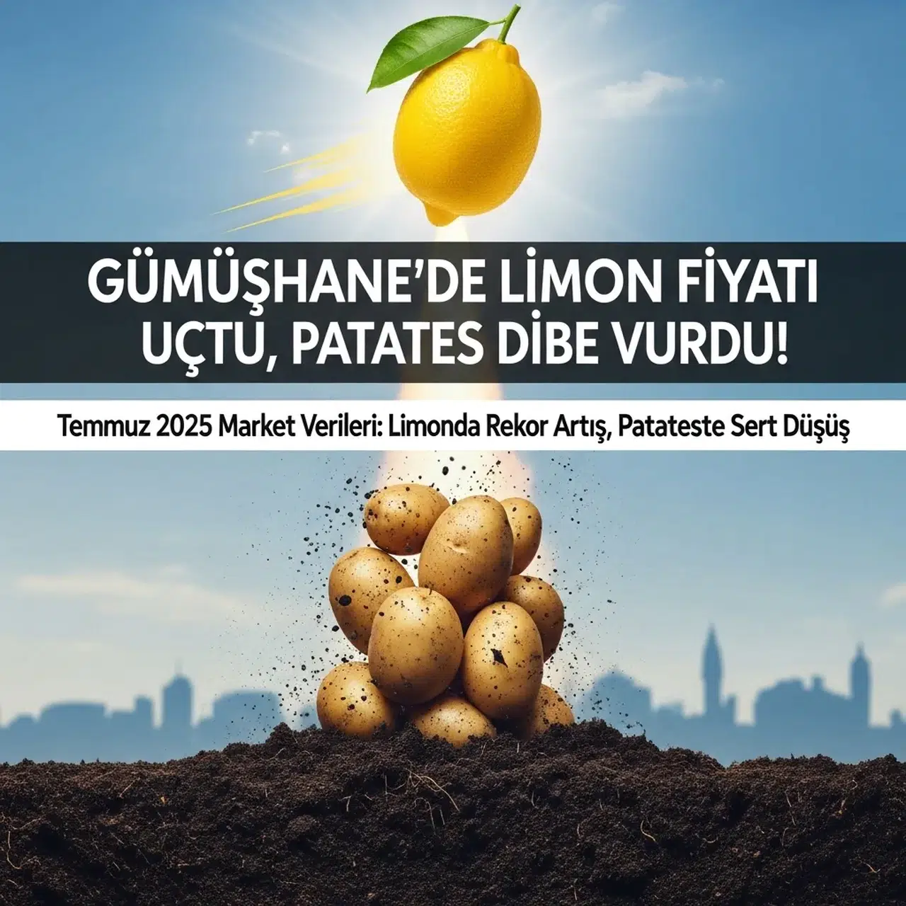Gümüşhane’de Limon Fiyatı Uçtu, Patates Dibe Vurdu!