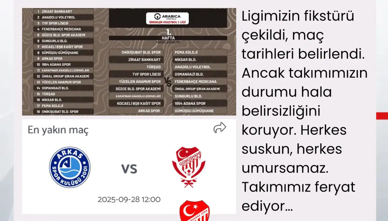 Bu utanç bize yeter! Gümüşsu Gümüşhane, ilk maçına çıkamıyor