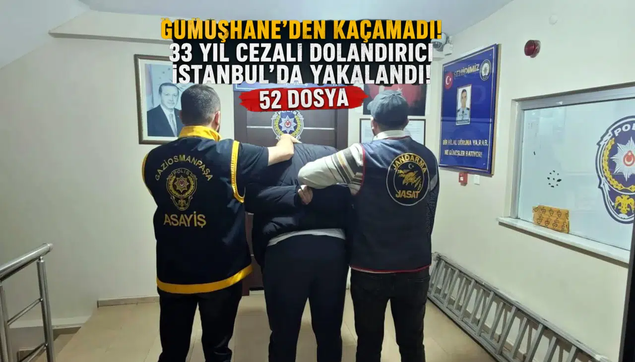 52 Farklı Suç, 33 Yıl Ceza: Gümüşhane JASAT’tan Kaçamadı!