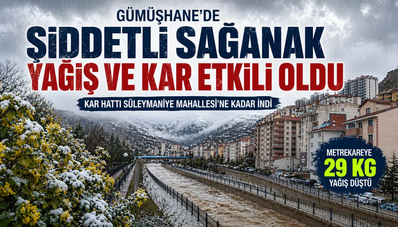 Şehir merkezinde yağmur, zirvelerde kar: Metrekareye 29 kg yağış düştü