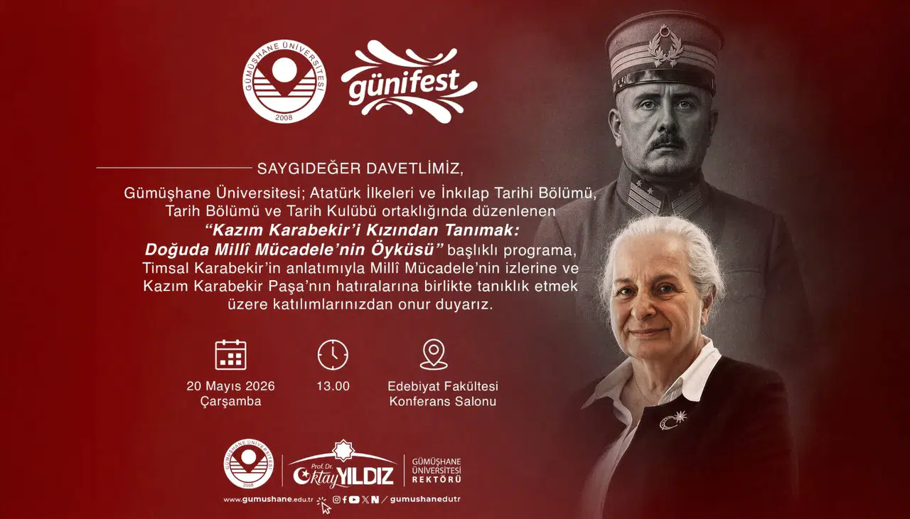 Kâzım Karabekir’in Kızı Gümüşhane’ye Geliyor! Yürek Sızlatan Hatıralar İlk Ağızdan Paylaşılacak