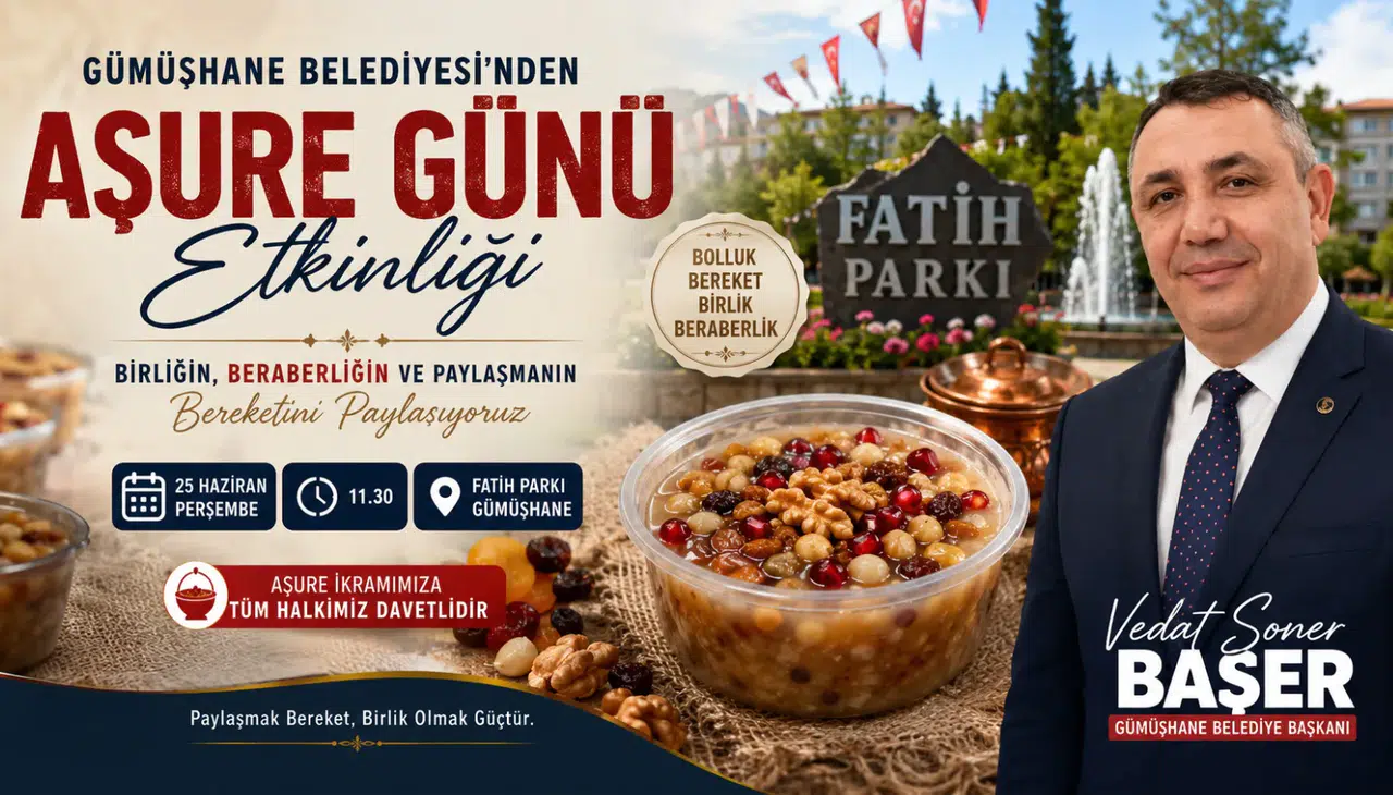 Gümüşhane Belediyesi Fatih Parkı’nda Aşure Etkinliği Düzenleyecek