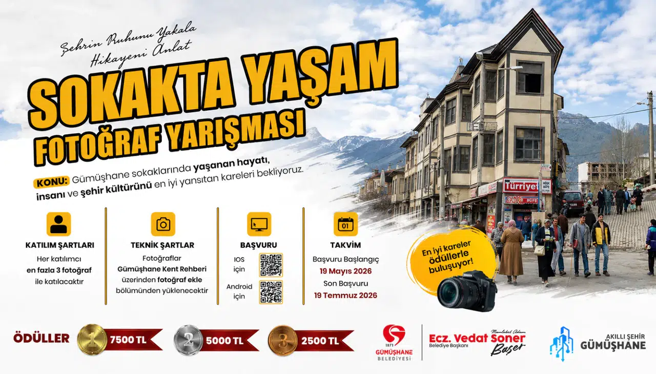 Gümüşhane Belediyesi "Sokakta Yaşam Fotoğraf Yarışması" Düzenliyor