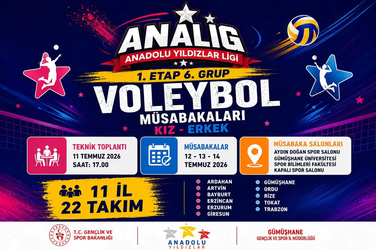 Gümüşhane, ANALİG Voleybol Müsabakalarına Ev Sahipliği Yapacak