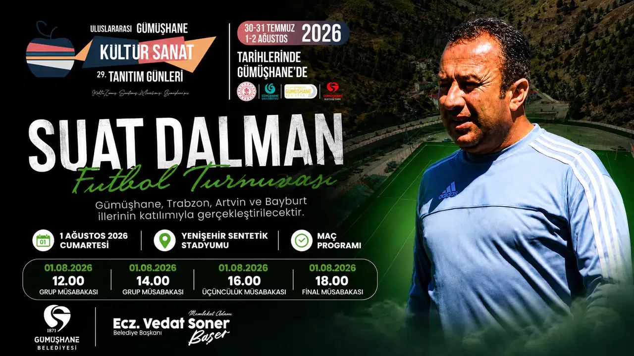 Gümüşhane Belediyesi’nden Vefa Örneği: Suat Dalman Futbol Turnuvası Düzenlenecek