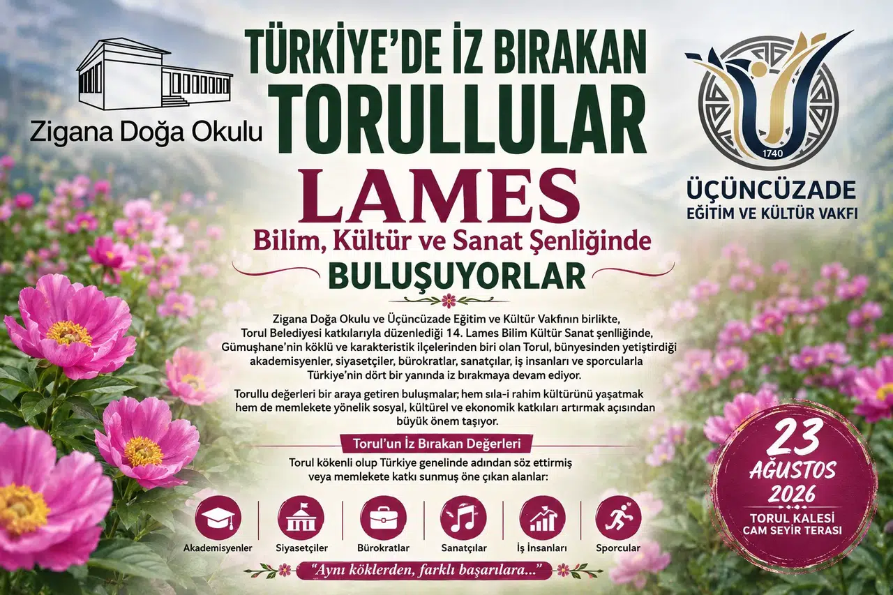 LAMES Bilim Kültür ve Sanat Şenliği 23 Ağustos'ta Torul Kalesi Cam Seyir Terası'nda Düzenlenecek