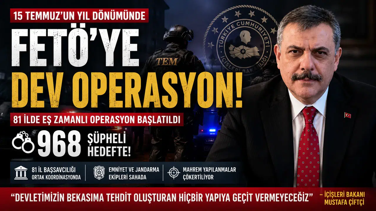 FETÖ'nün Mahrem Yapılanmasına 81 İlde Dev Operasyon