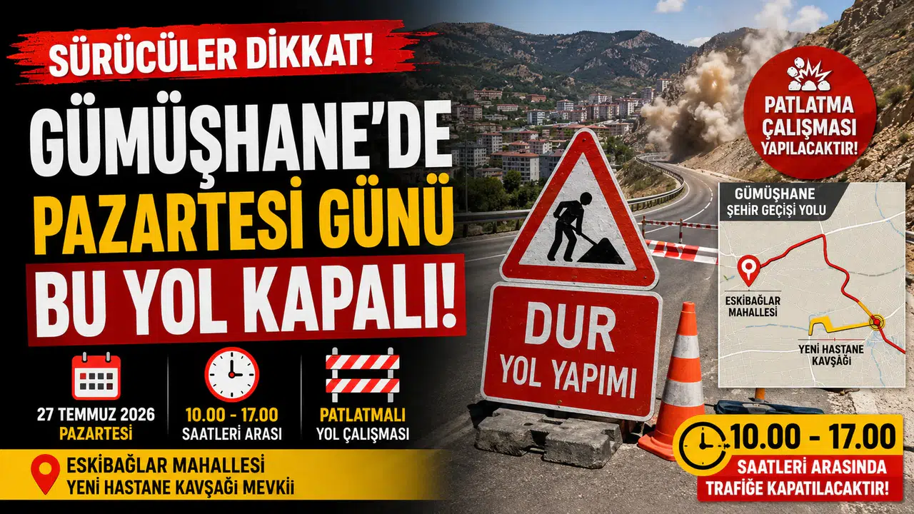 Sürücüler Dikkate Almalı: Pazartesi Günü O Yol Saatlerce Trafiğe Kapatılacak!