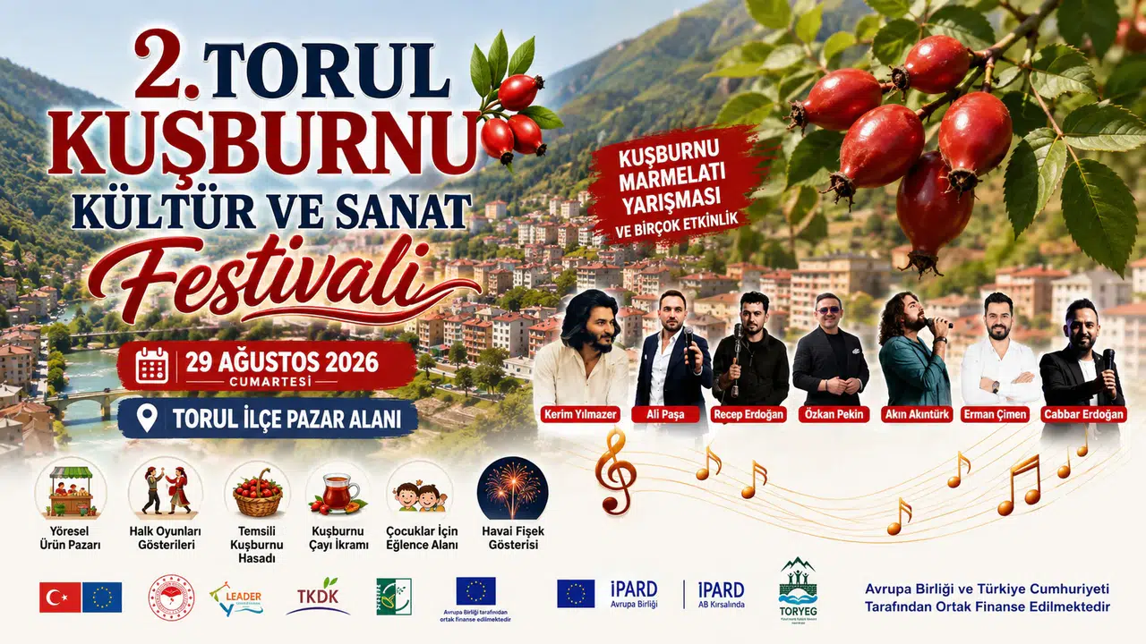 2. Torul Kuşburnu Kültür ve Sanat Festivali 29 Ağustos’ta