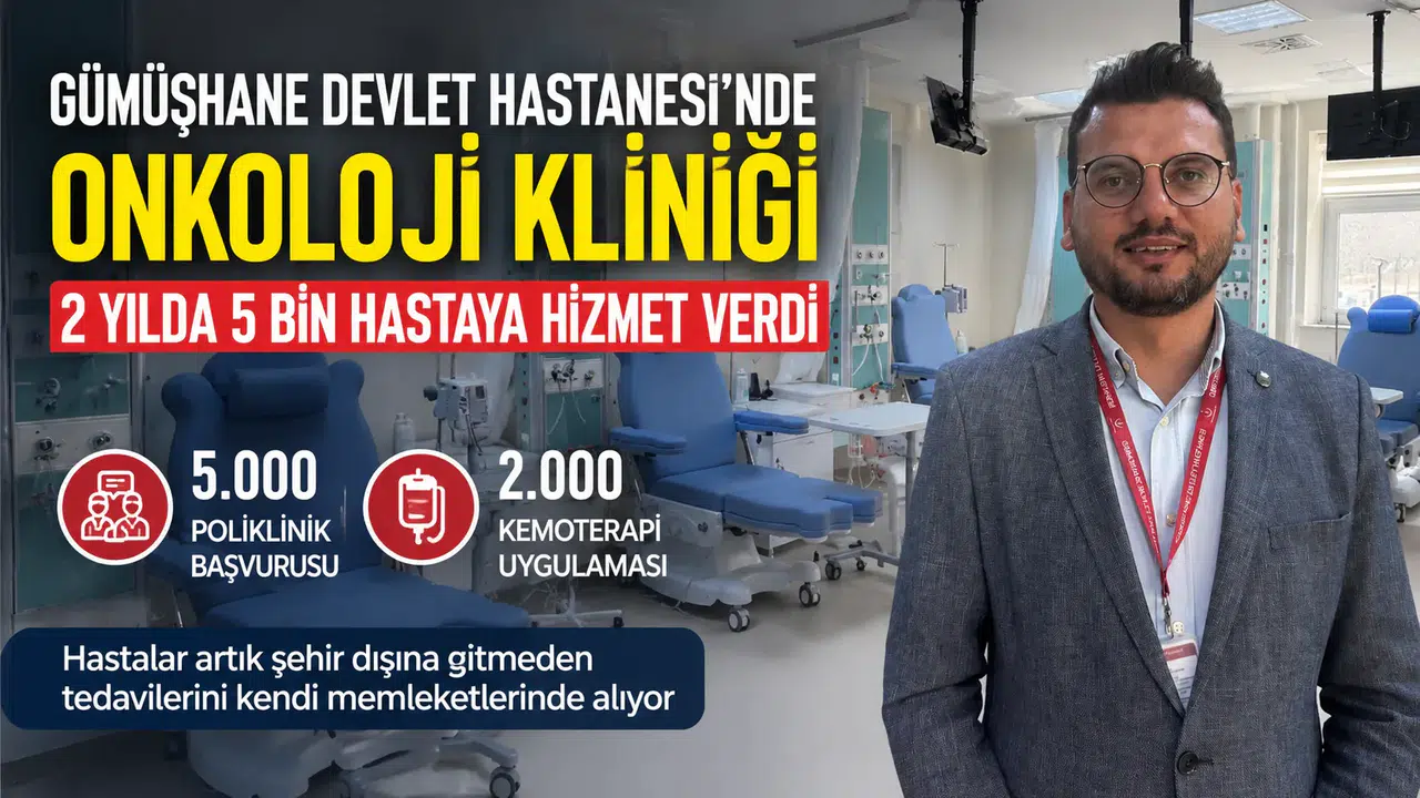 Gümüşhane Devlet Hastanesinde Onkoloji Kliniği 2 Yılda 5 Bin Hastaya Hizmet Verdi