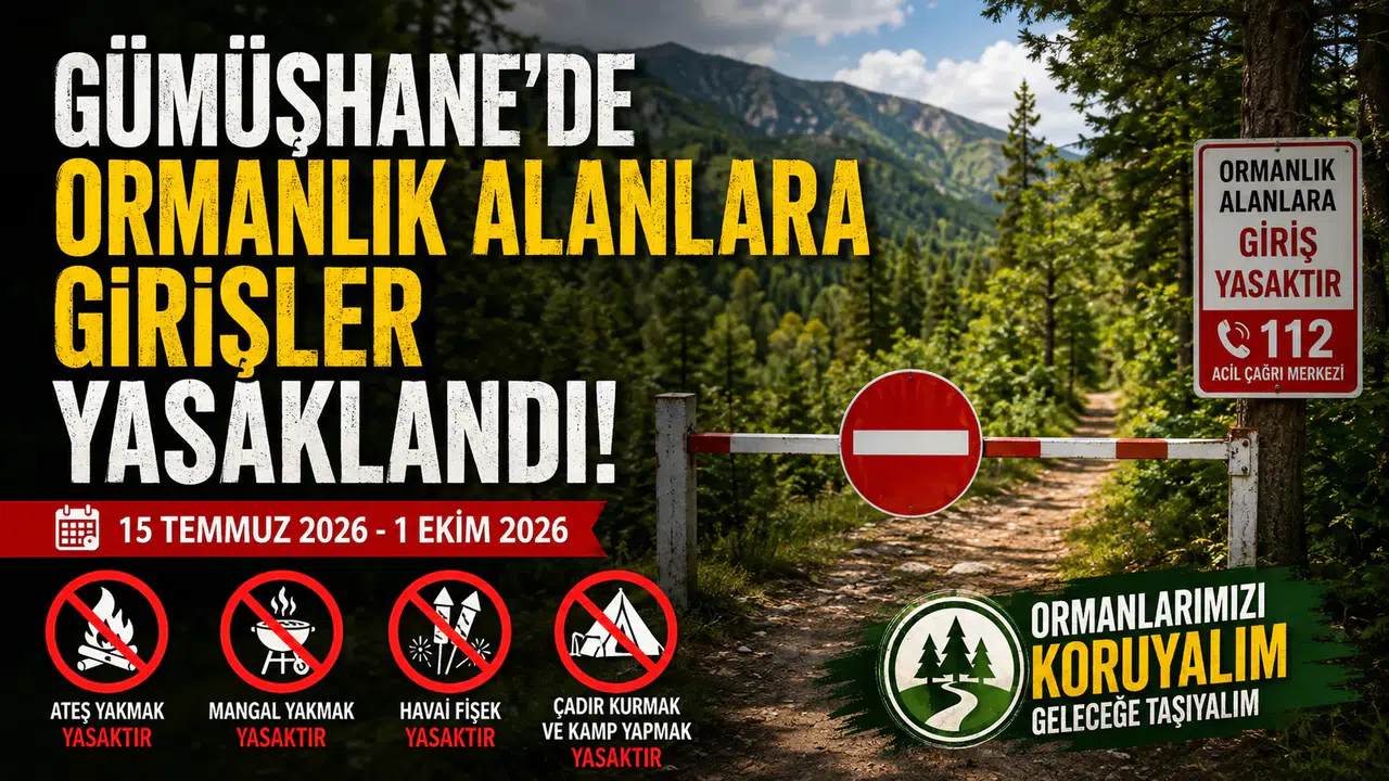 Gümüşhane'de Ormanlık Alanlara Girişler Yasaklandı: İşte Yasak Kapsamındaki Yerler ve Kurallar