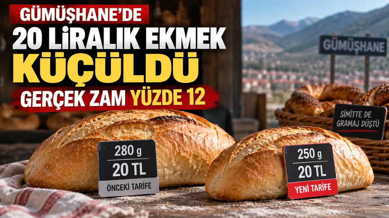 Gümüşhane’de ekmeğe yüzde 12 zam: Yeni fiyatlar belli oldu